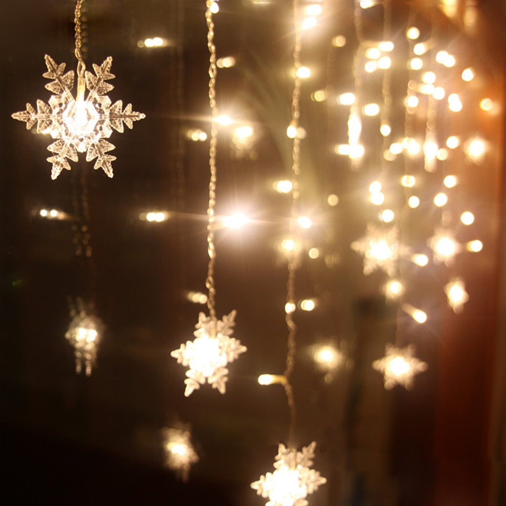 Outdoor Xmas Snowflake LED Lights