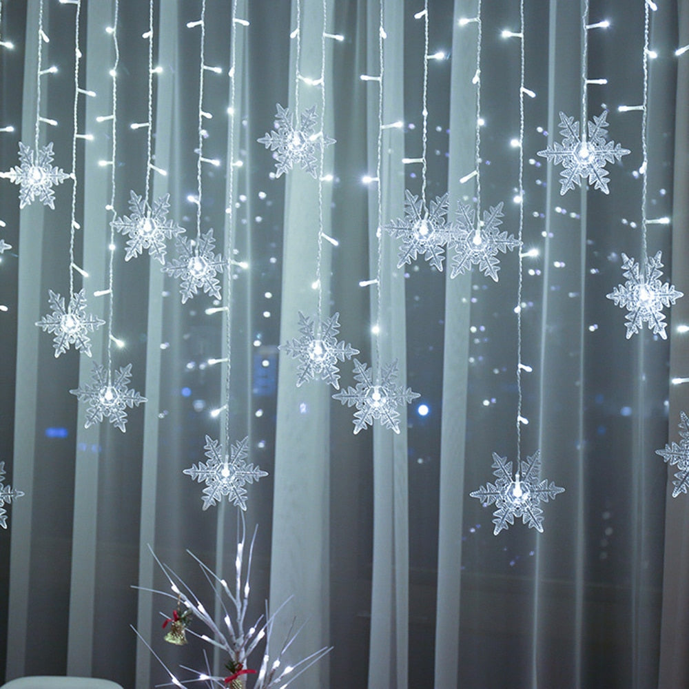 Outdoor Xmas Snowflake LED Lights