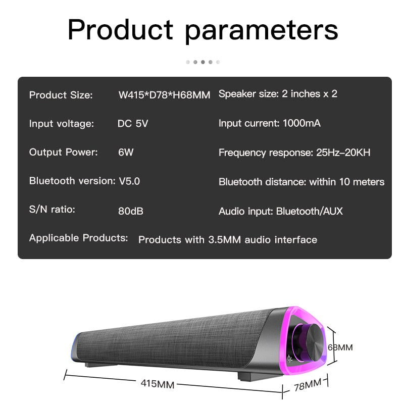 3D Bluetooth Soundbar