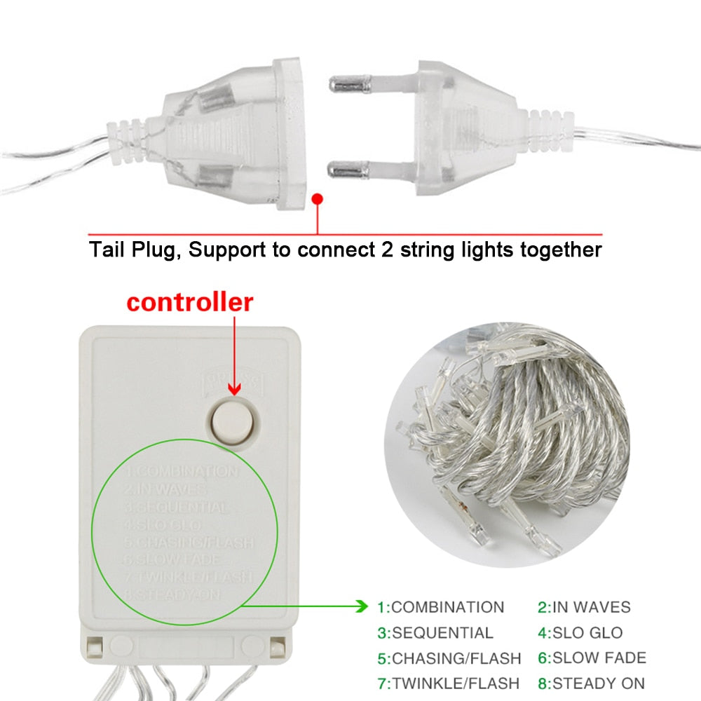 Outdoor Xmas Snowflake LED Lights