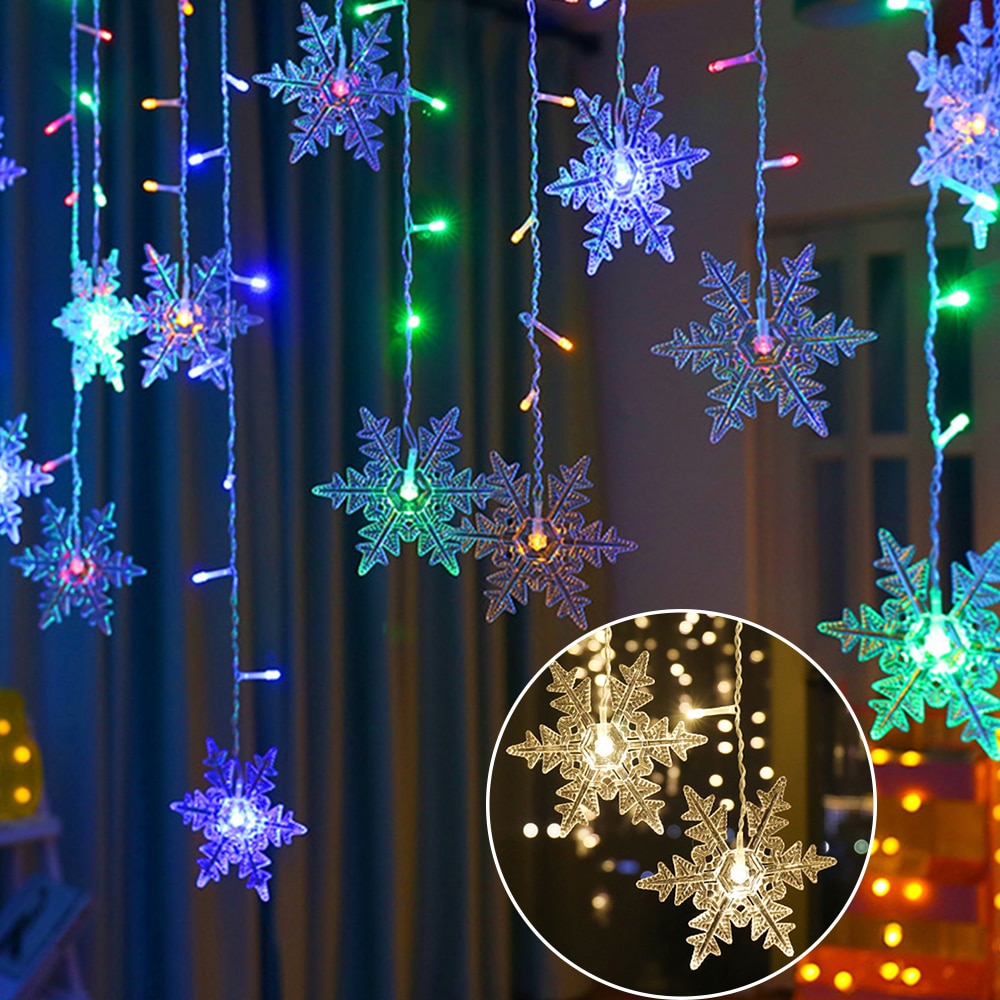 Outdoor Xmas Snowflake LED Lights
