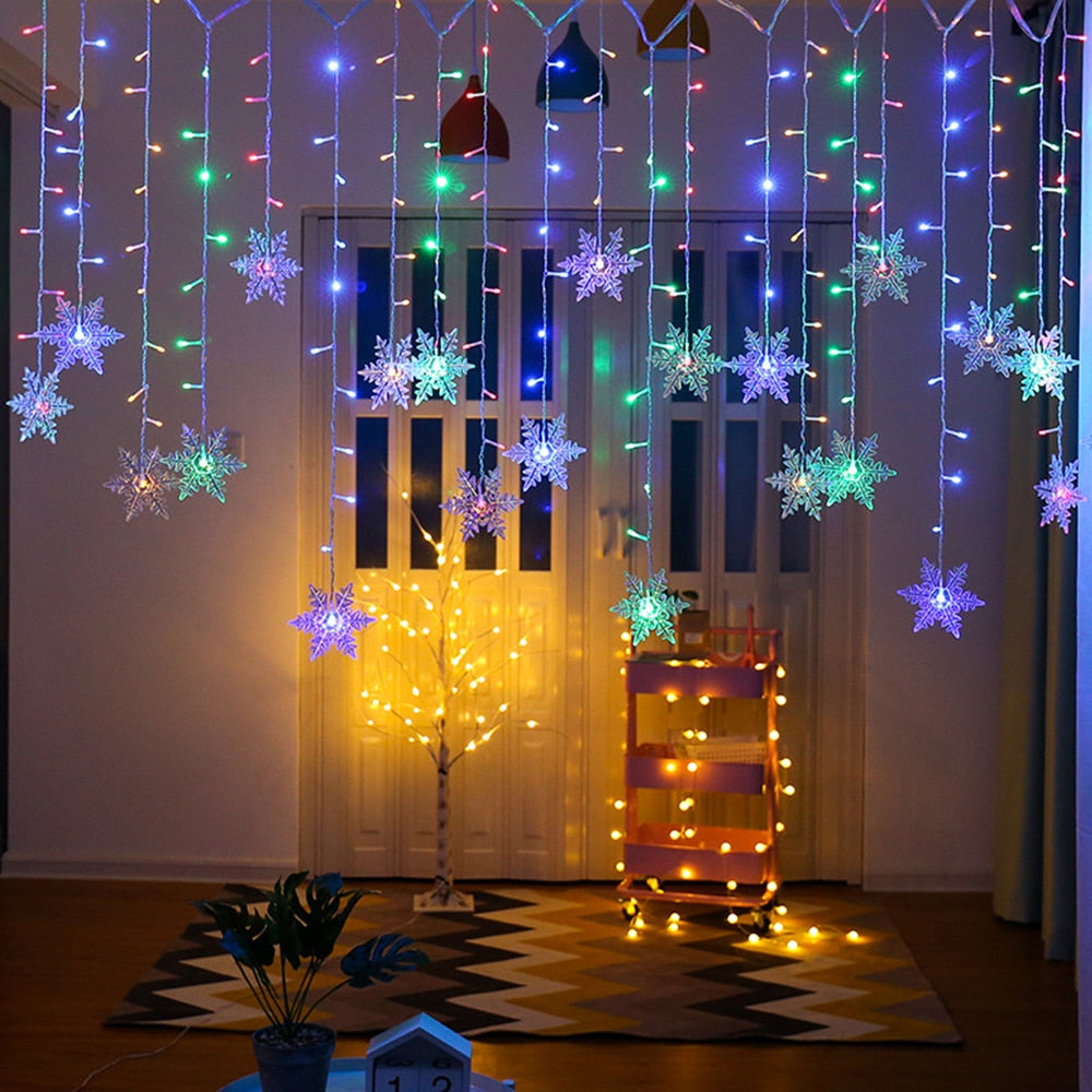 Outdoor Xmas Snowflake LED Lights