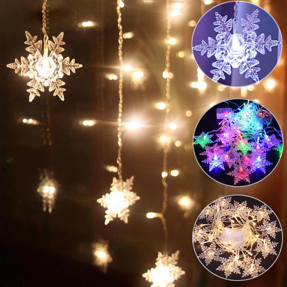 Outdoor Xmas Snowflake LED Lights