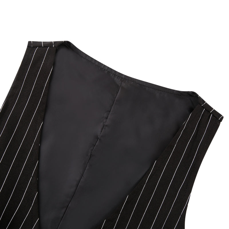 Women's Waistcoat 2024 Solid Color/ Striped V-Neck Sleeveless Slim Vest Fashion All-match Coat Female Clothes