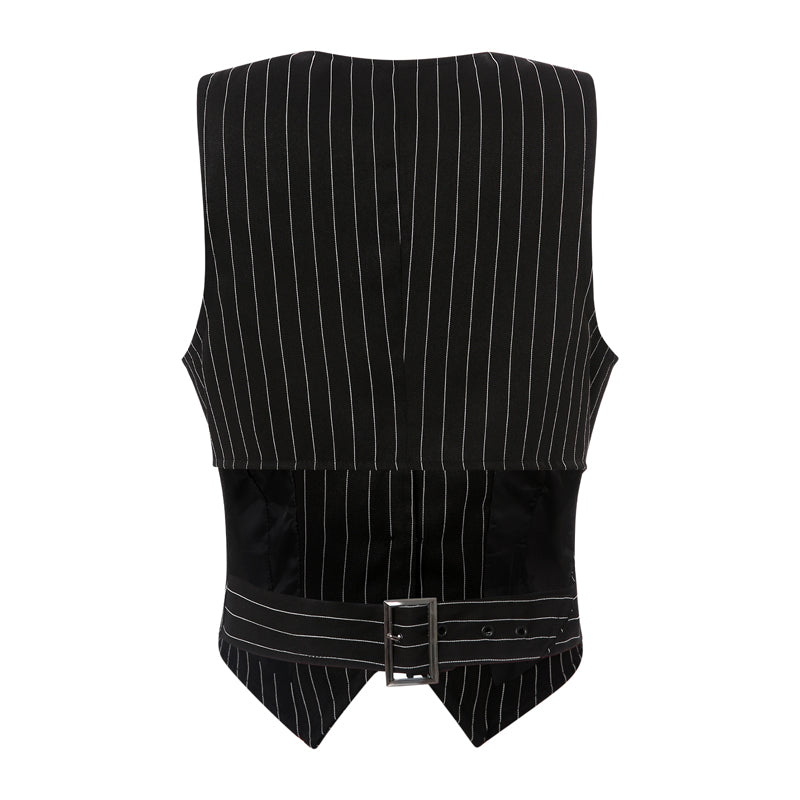 Women's Waistcoat 2024 Solid Color/ Striped V-Neck Sleeveless Slim Vest Fashion All-match Coat Female Clothes