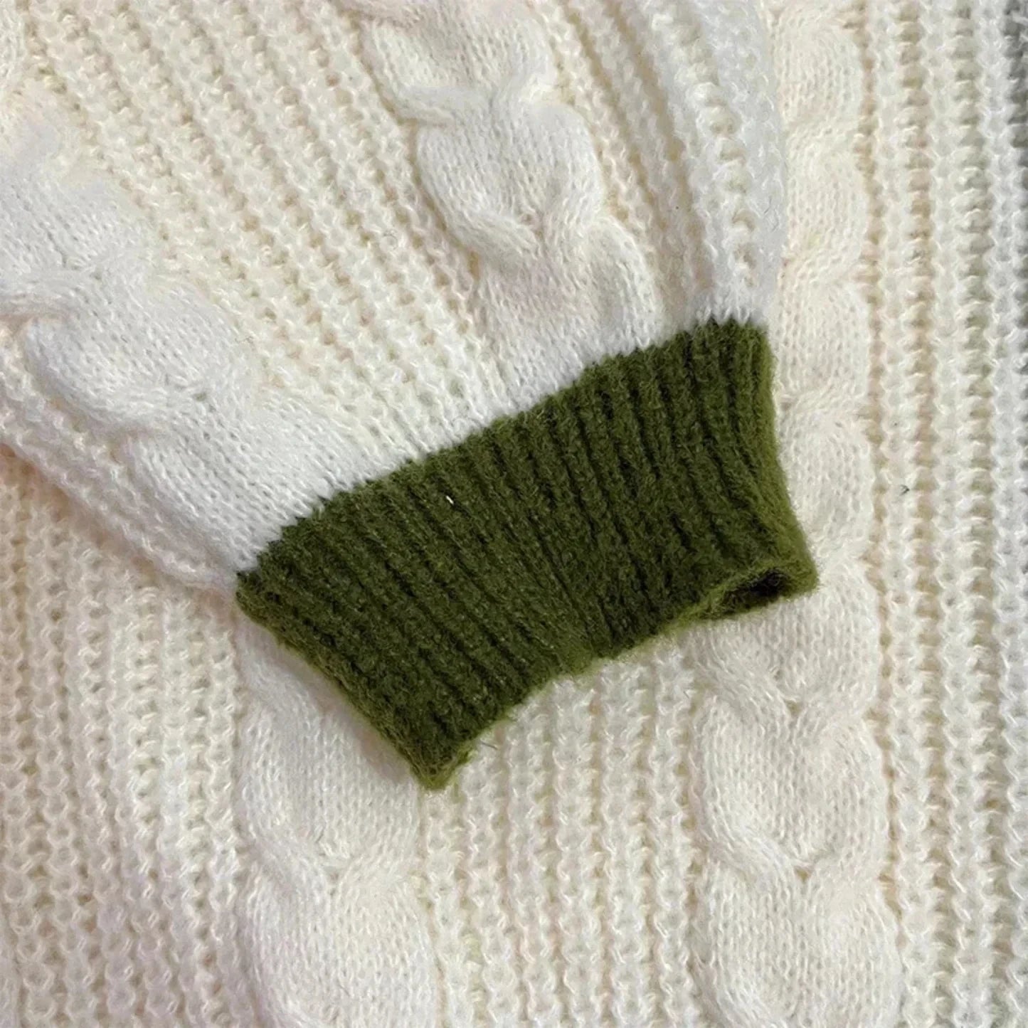 Cardigan Taylor Version Green Vine Embroidered Button Down Cable Knit Sweater Women Fall Winter Vintage Outfit