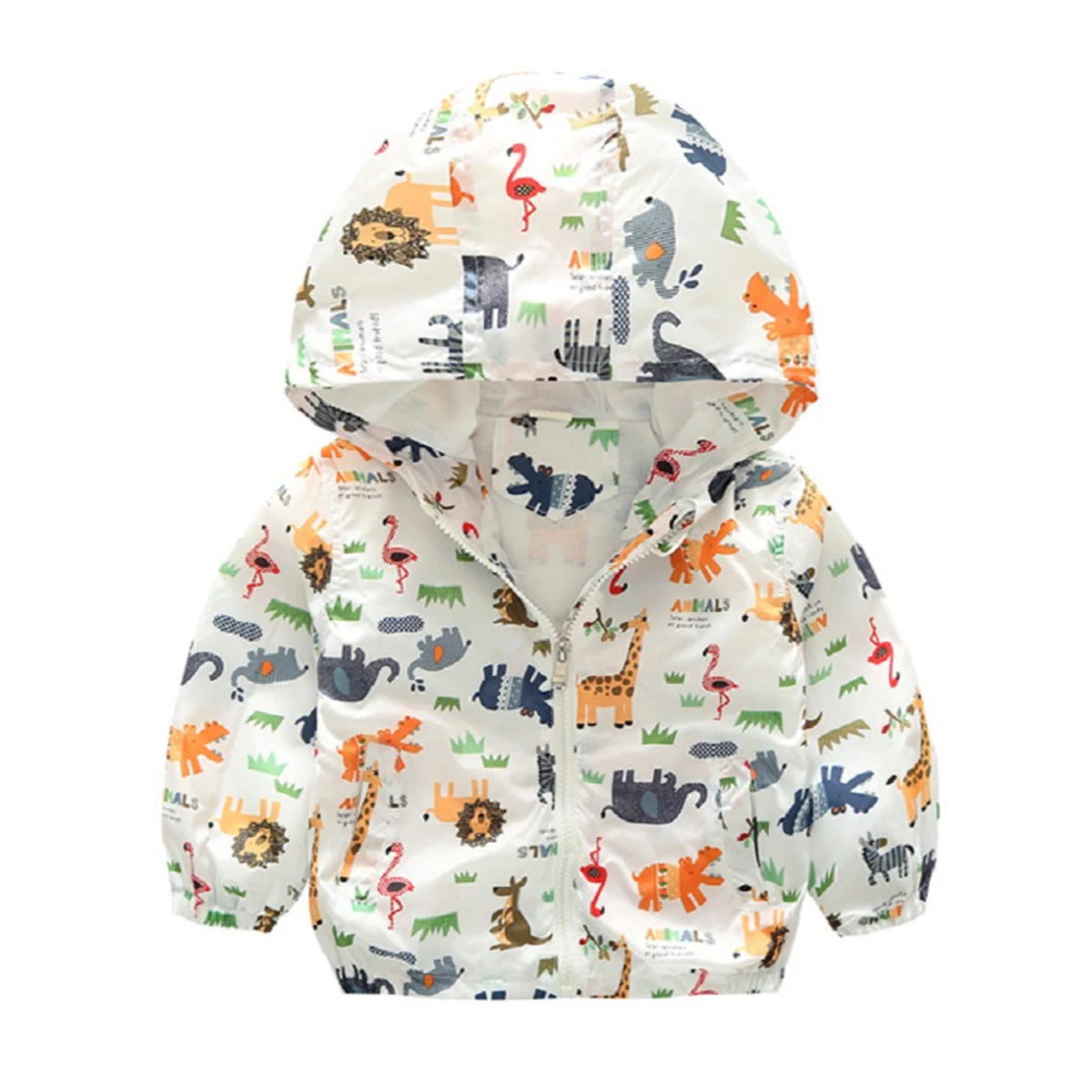 Spring and Autumn New Cartoon Animal Hooded Baby Coat Boys and Girls Long Sleeve Jacket Fashion Children's Clothing