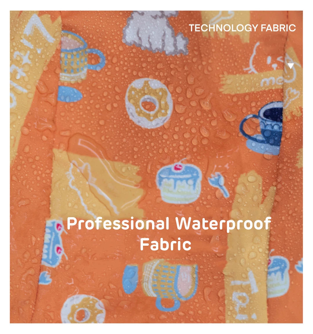 Waterproof Dog Raincoat Full Body-Covered Pet Rain Coat with Cuttable Belly Full Prints Outdoor Rain Jacket for Medium Large Dog