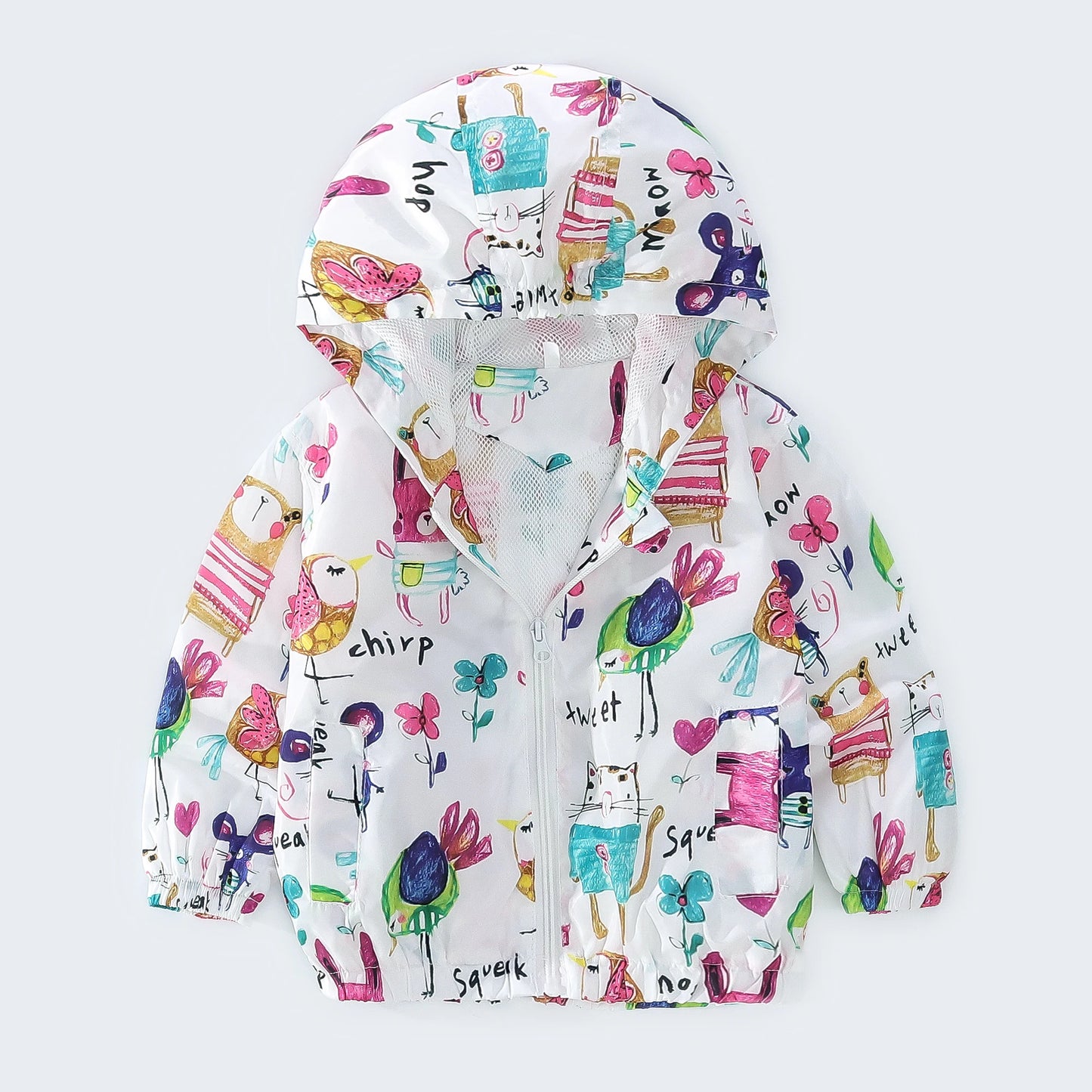 Spring and Autumn New Cartoon Animal Hooded Baby Coat Boys and Girls Long Sleeve Jacket Fashion Children's Clothing