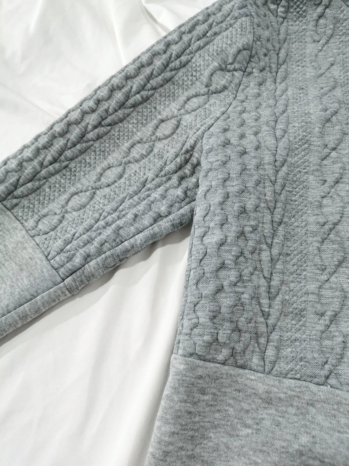 Fashionable Casual Women's Gray Hooded Cardigan Sweatshirt
