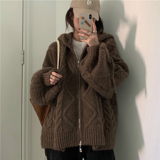 Women's Knitted Hoodie